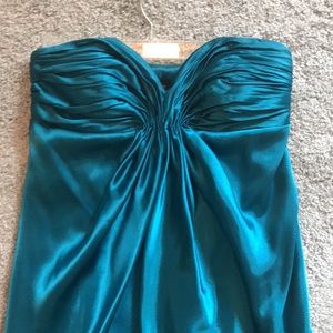 Gorgeous teal shelli segal gown for bridesmaid, wedding guest, gala, ect!
